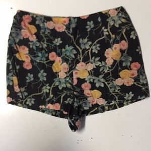 Insight black/floral, cotton, shorts